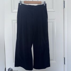 Athleta Black Wide-Leg Cropped Pants